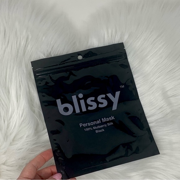 NWT Blissy Sealed in Package 100% Mulberry Silk Personal Face Mask Black - Picture 4 of 6